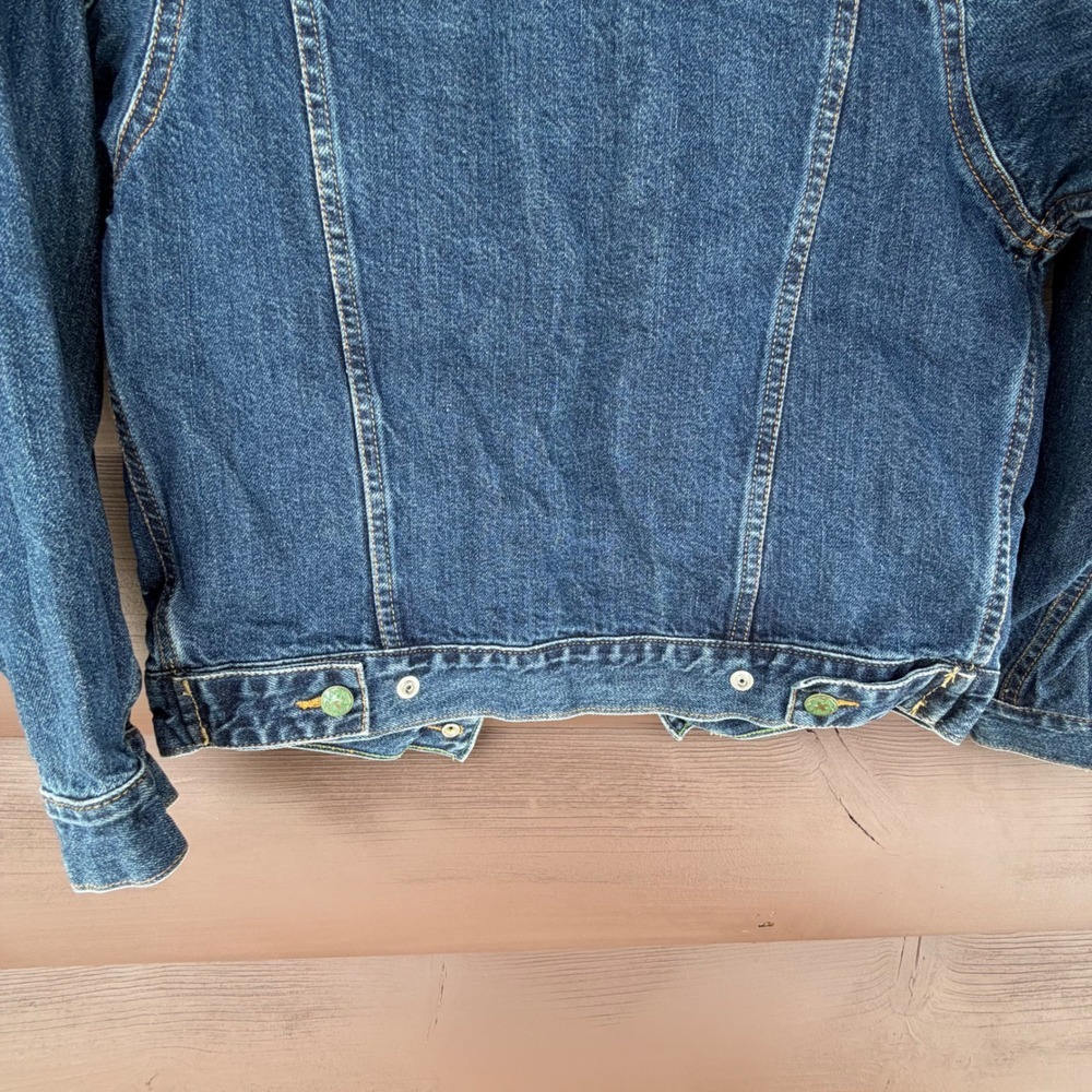 Vtg Oshkosh B'gosh Kids Denim Jacket Blue Kids Size 10 Classic Trucker Style - Picture 4 of 7